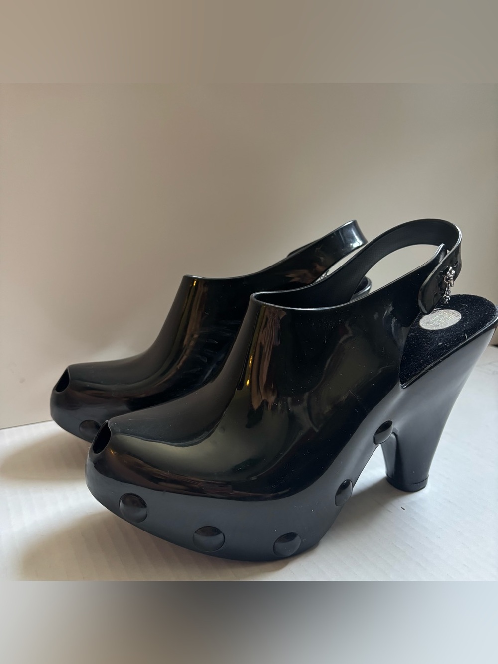 Melissa Rare Jelly/Rubber Platform Peep Toe Heels US 10